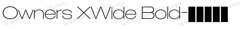 Owners XWide Bold字体转换